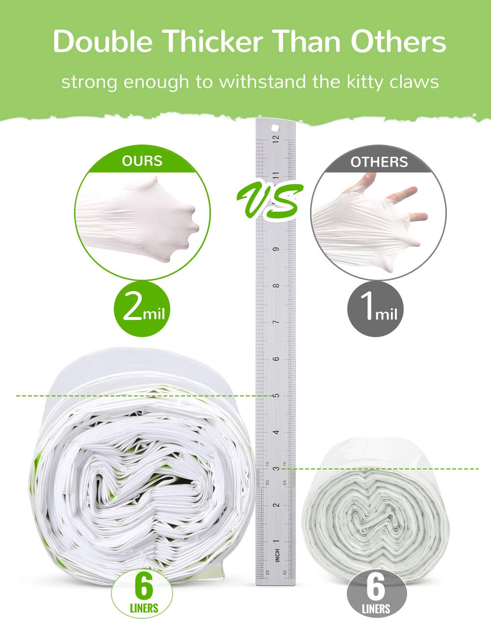 Petocat Litter Box Liners, 34 Count Jumbo Cat Litter Pan Liners, Drawstring Litter Liner Bags For Litter Box, Easy Clean Up Thick Large Kitty Litter Liner Xl, Eco Friendly Pet Cat Supplies(36' X 19')