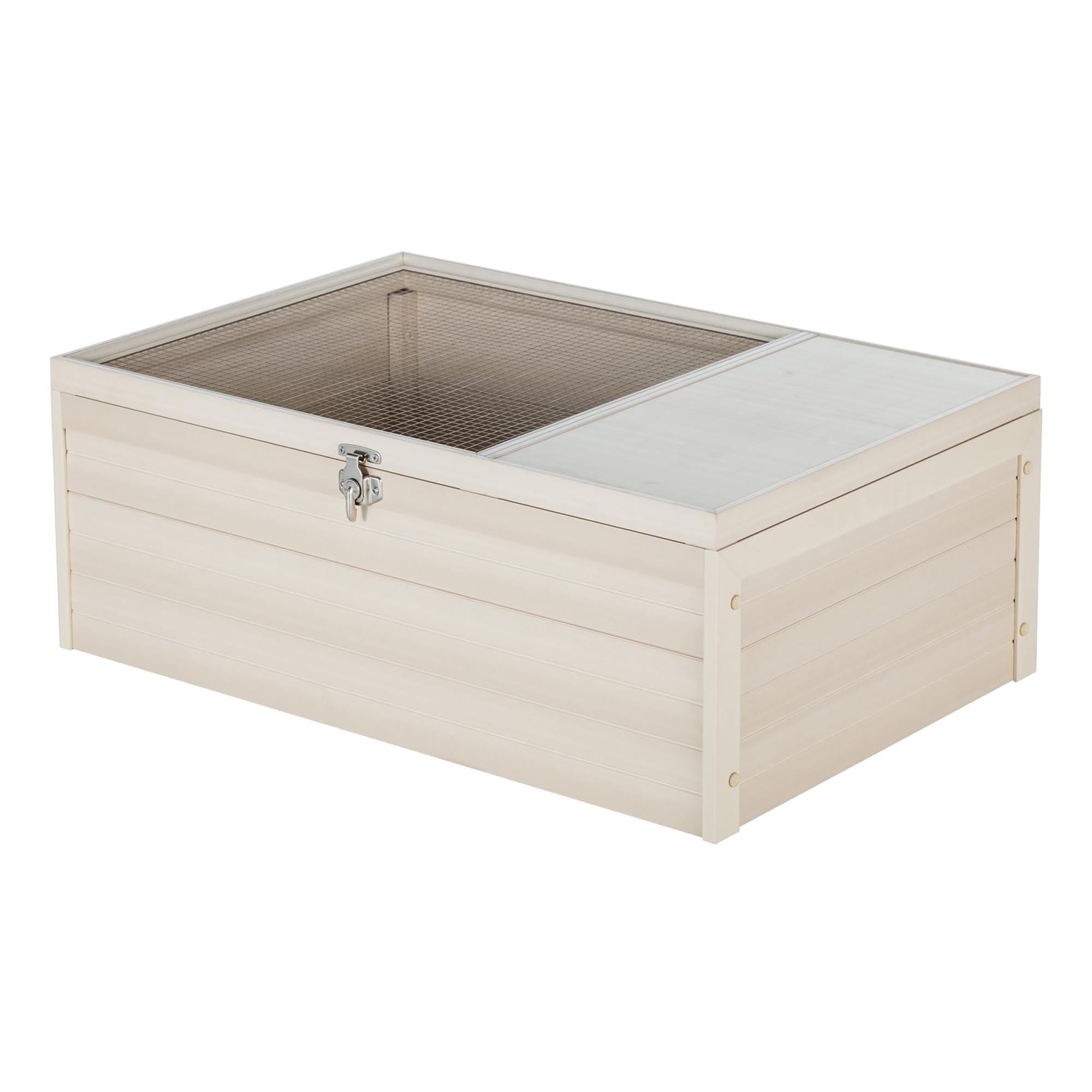 New Age Pet Ecoflex Sonoran Tortoise House - Durable, Non-Toxic Wood Plastic Composite Habitat With Neverust Stainless Steel Mes
