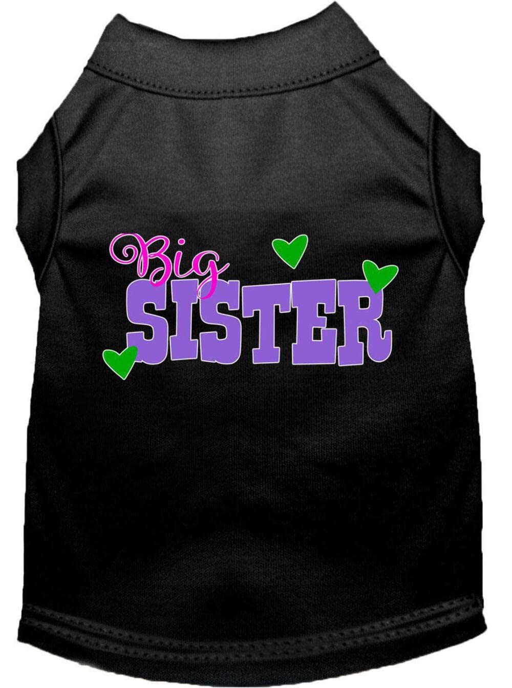 Pet Dog & Cat Shirt Screen Printed, "Big Sister" Baby Blue MD (6-10 lbs.)