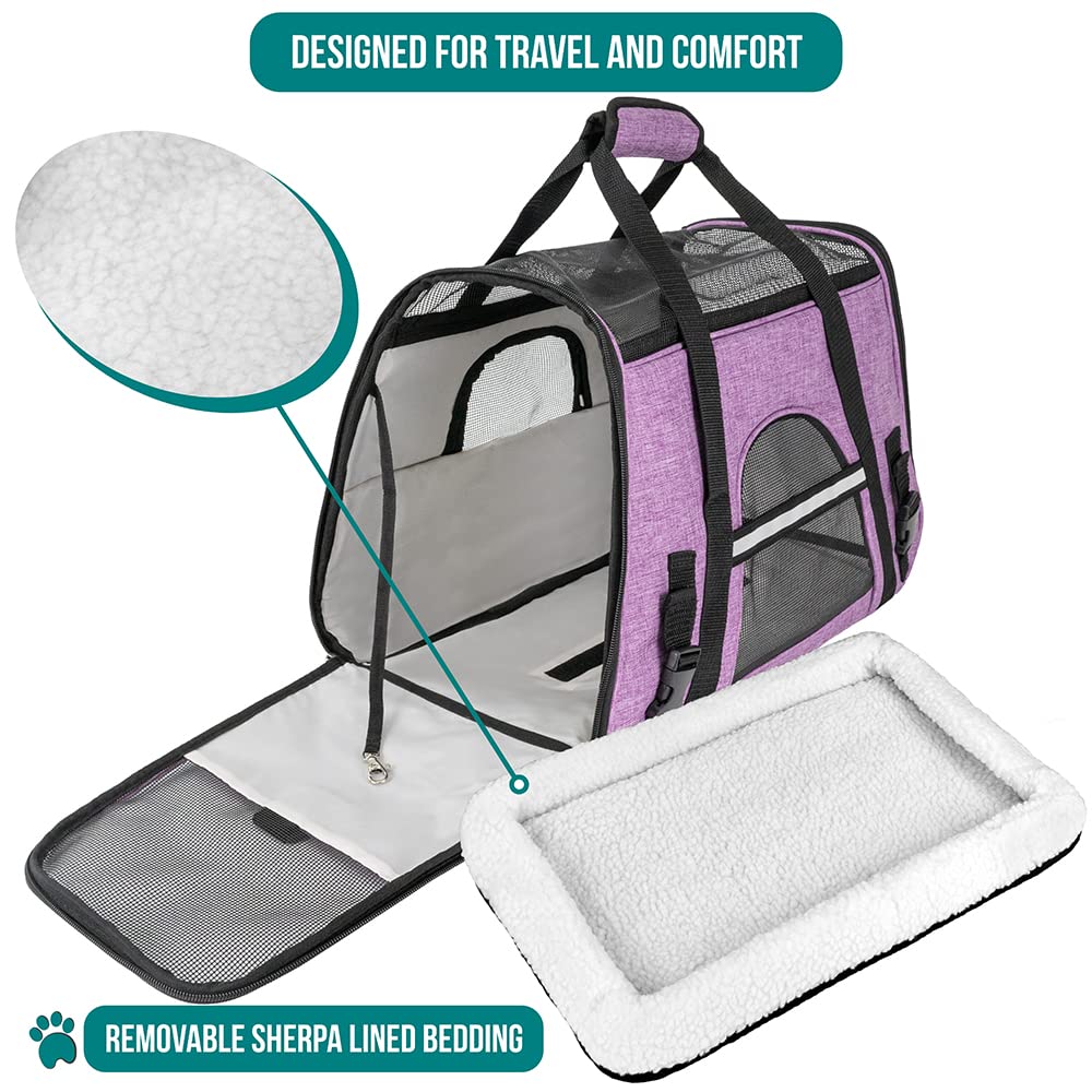 Petami Airline Approved Pet Carrier For Cat, Soft Sided Dog Carrier For Small Dog, Cat Travel Supply Accessories Indoor Cat, Ven