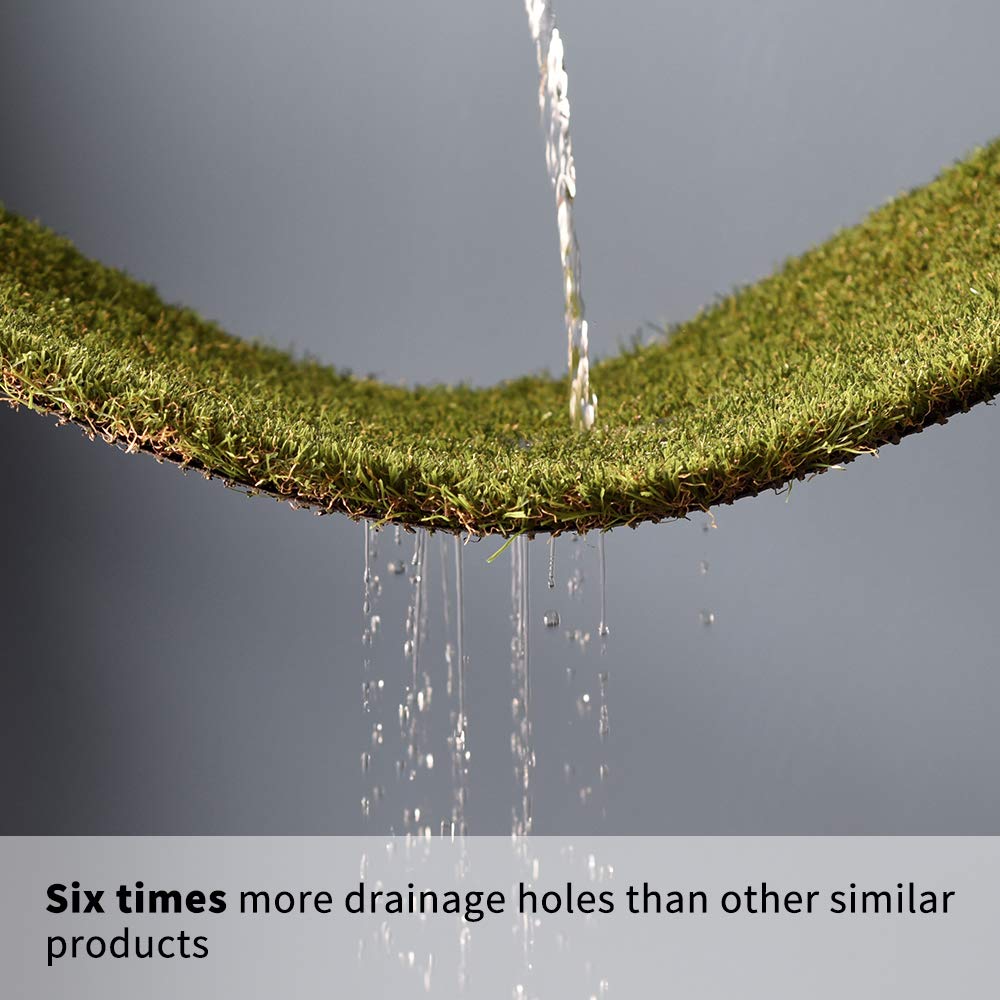 Hq4Us Dog Grass Pad With Tray Large 34”×23” Dog Litter Box Toilet With 2×Artificial Grass For Dogs With Hemmed Edge, Pee Pads For Dogs, Realistic, Less Stink, Potty For Balcony