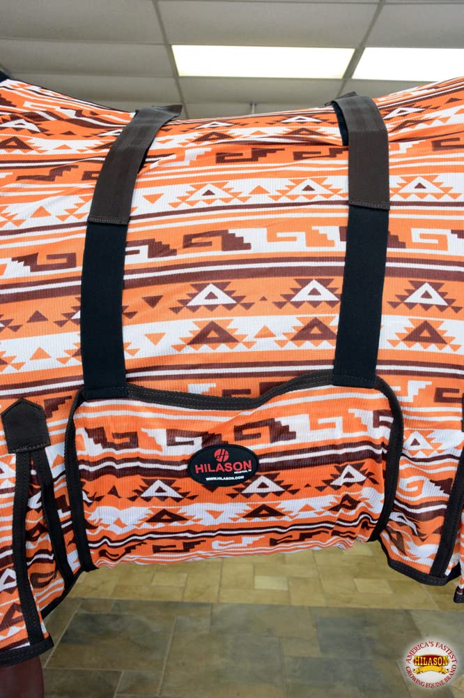 HILASON 78 Inches Horse Fly Sheet Ultra Violet Rays Protect Mesh Bug Mosquito Summer Spring Detachable Neck | Fly Sheet | Horse