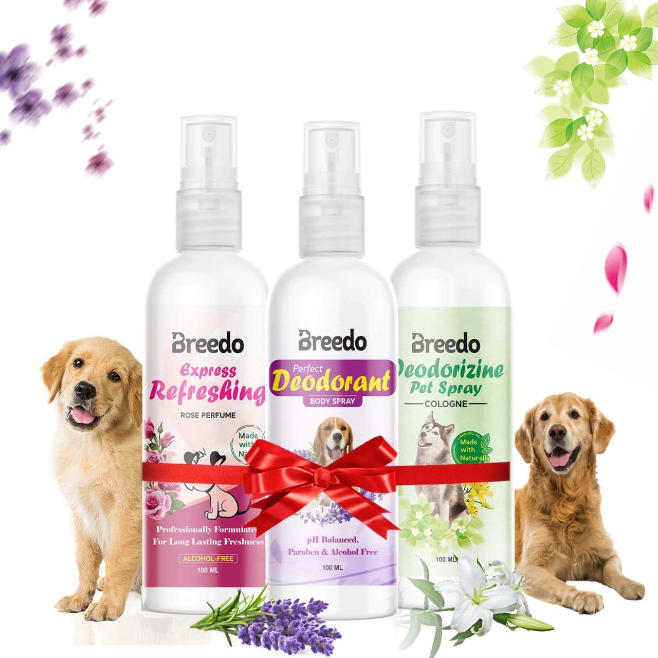 Breedo Dog Rose+Perfect+Natural Perfume Body Fragrance Dog Perfume Fresh Coat Spray & Controls Odor For Dog & Remove Bad Odor & 