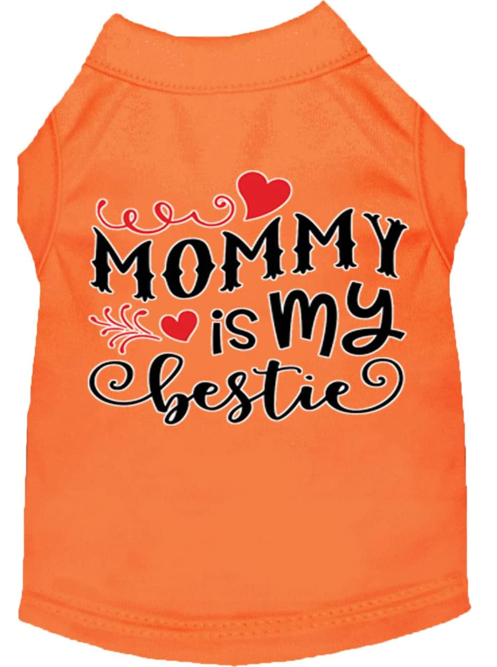 Pet Dog & Cat Shirt Screen Printed, "Mommy is my Bestie" Purple 3XL (25-35 lbs.)