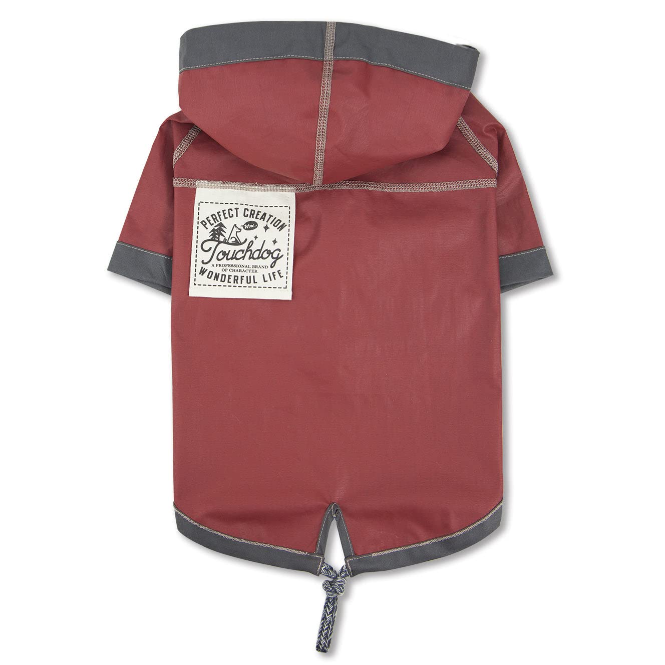 Touchdog Cloudburst Waterproof Reversible Dog Raincoat, Small, Grey