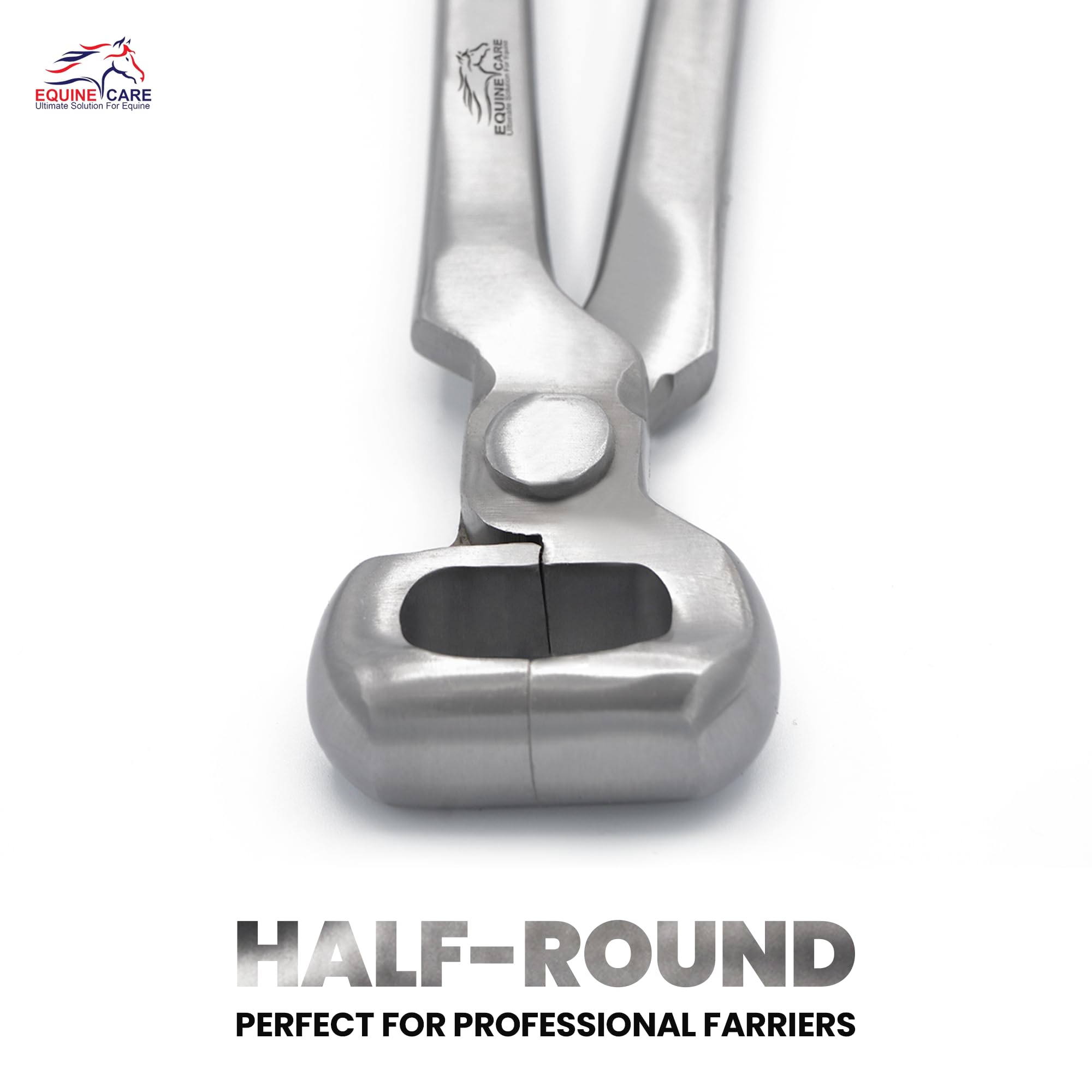 Equine Care Half Round Hoof Nipper 12'' Premium Chrome Vanadium Steel, Sharp Blades, Ergonomic Grip | Rust-Resistant Professiona