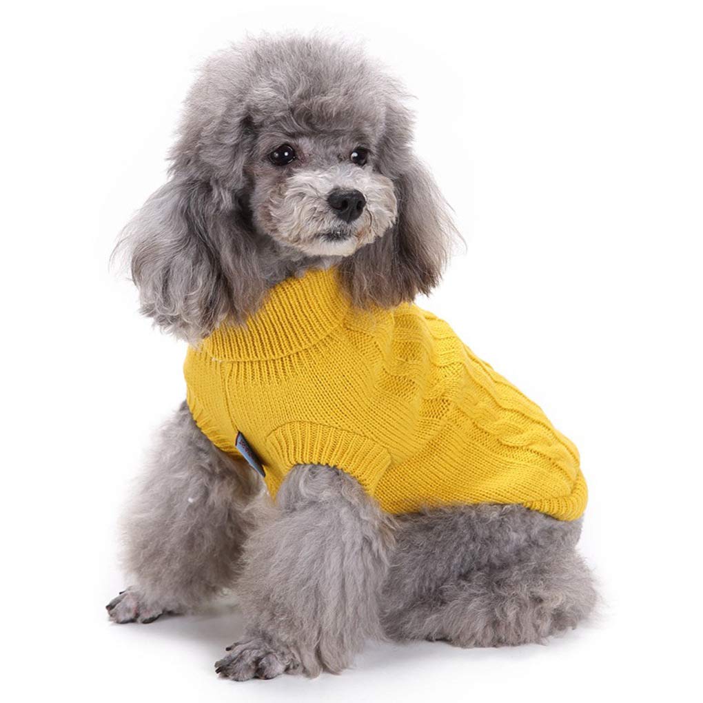 Dog Sweater, Warm Pet Sweater, Dog Sweaters For Small Dogs Medium Dogs Large Dogs, Cute Knitted Classic Cat Sweater Dog Clothes Coat For Girls Boys Dog Puppy Cat (Xxxl, Yellow)
