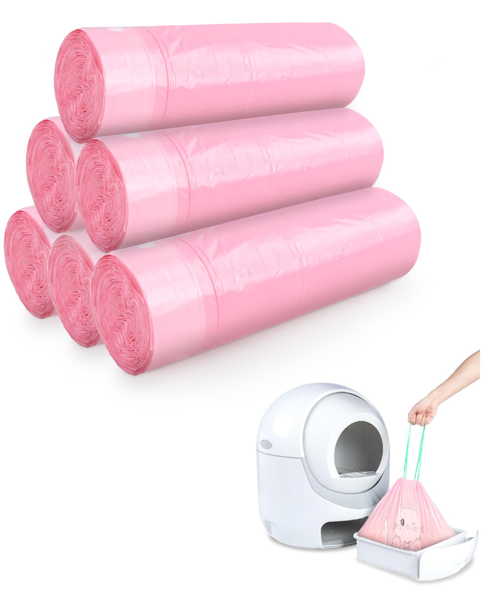 120 Count Cat Litter Box Liners For Automatic Cat Litter Box And Litter-Robot 4/3, Heavy-Duty, Extra Thick, Economy Bulk Pack, P