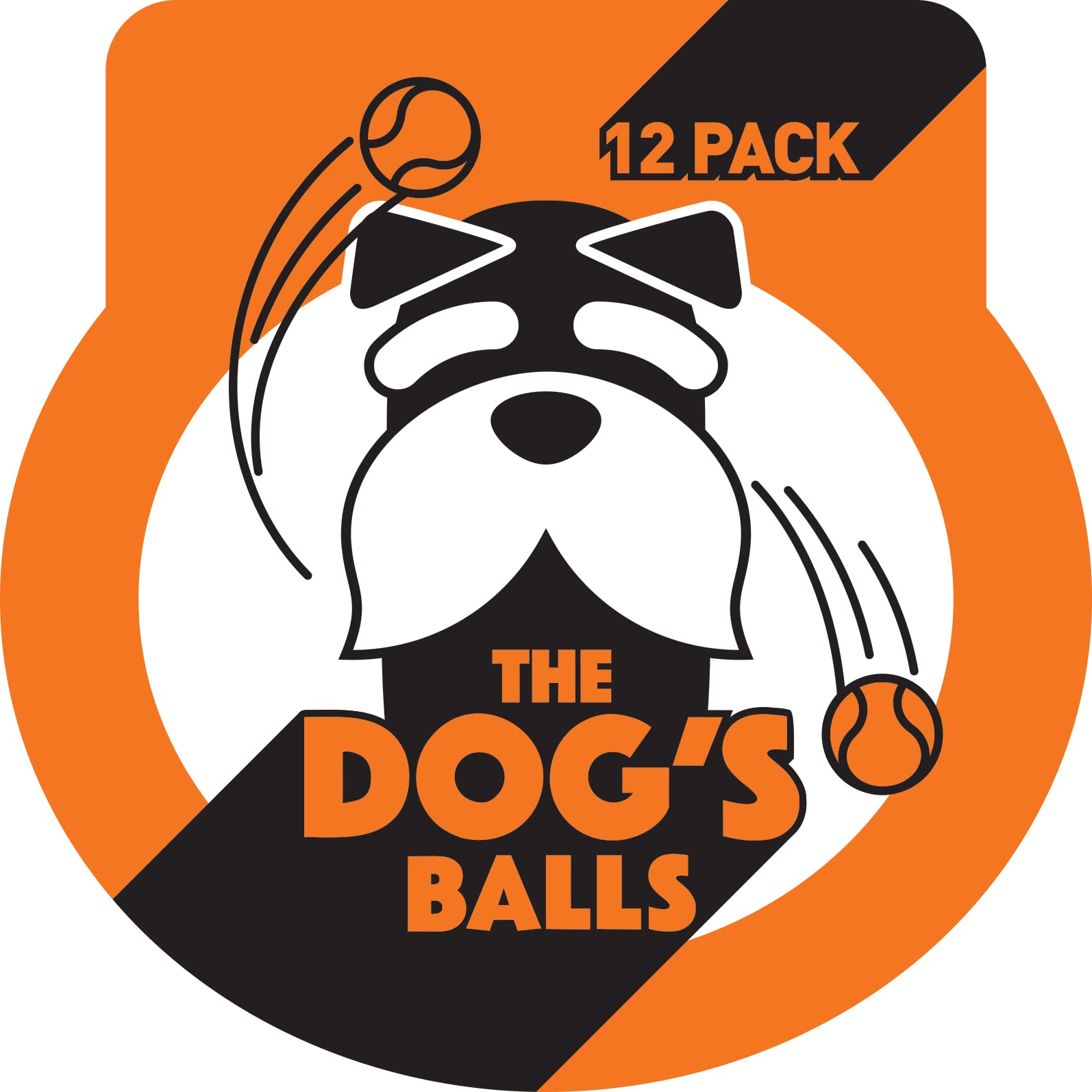 The Dog'S Balls, Dog Tennis Balls, 12-Pack Orange Dog Toy, Strong Dog & Puppy Ball For Training, Play, Exercise & Fetch