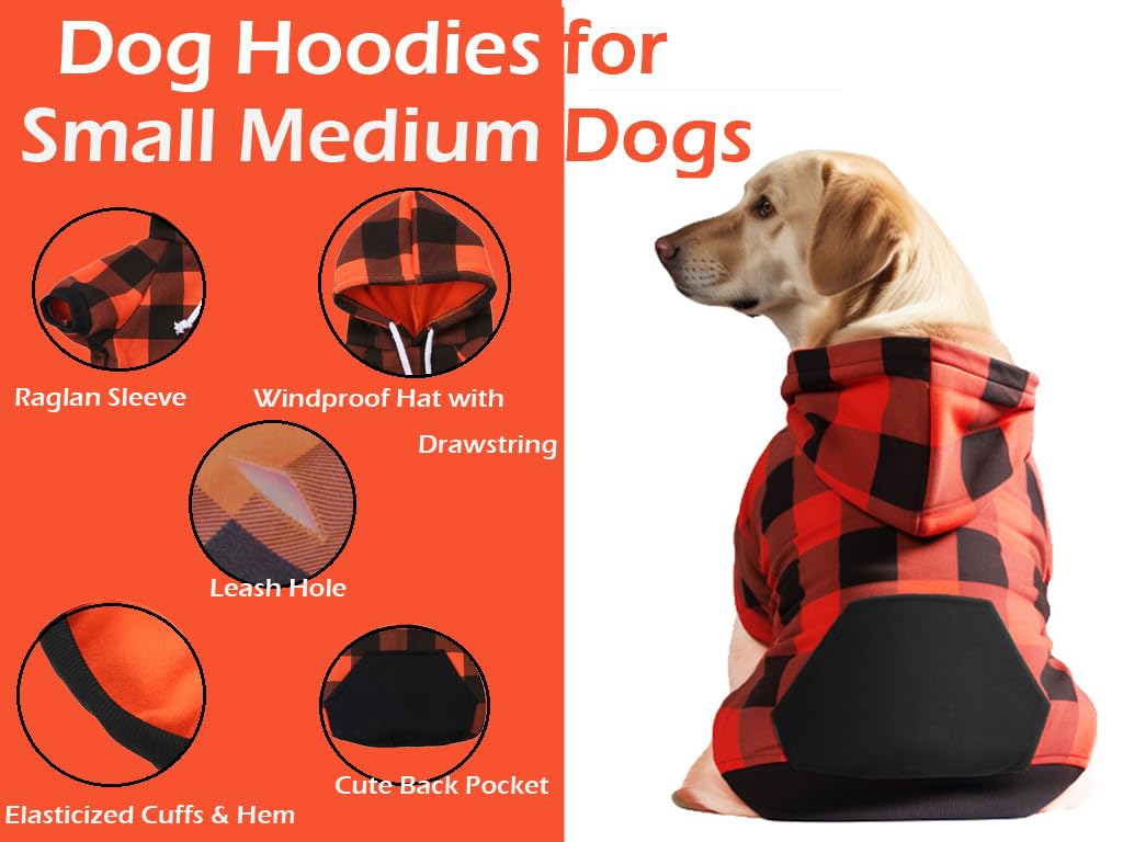 Dog Halloween Hoodies For Small Dogs, Fall Cat Sweatshirts With Pocket