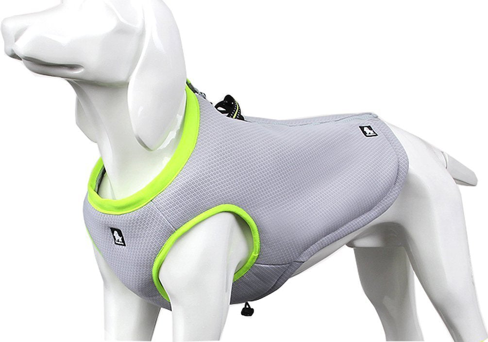 SGODA Dog Cooling Vest Harness Cooler Jacket Grey Green X-Small