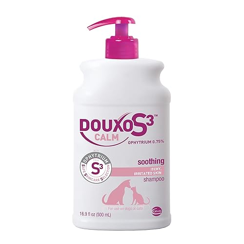 Douxo S3 Calm Shampoo 16.9 Oz (500 Ml) - For Dogs And Cats With Itchy Skin, Translucent