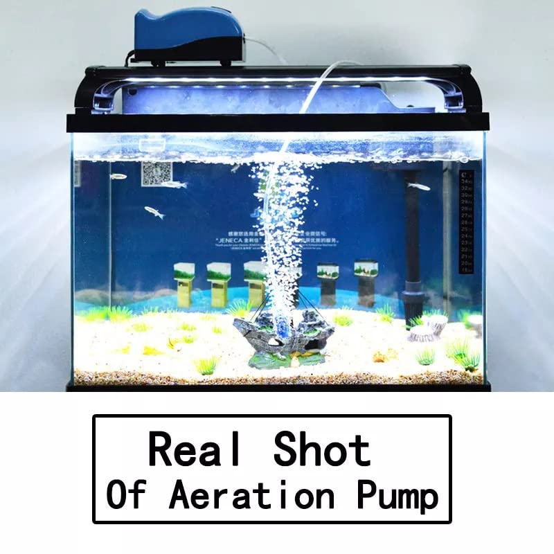 Smoke Daddy Aquarium Air Pump, 3 Watt Silent Adjustable Aquarium Bubbler, Powerful Oxgen Pump For Fish And Turtle Tank Up To 20 Gallon