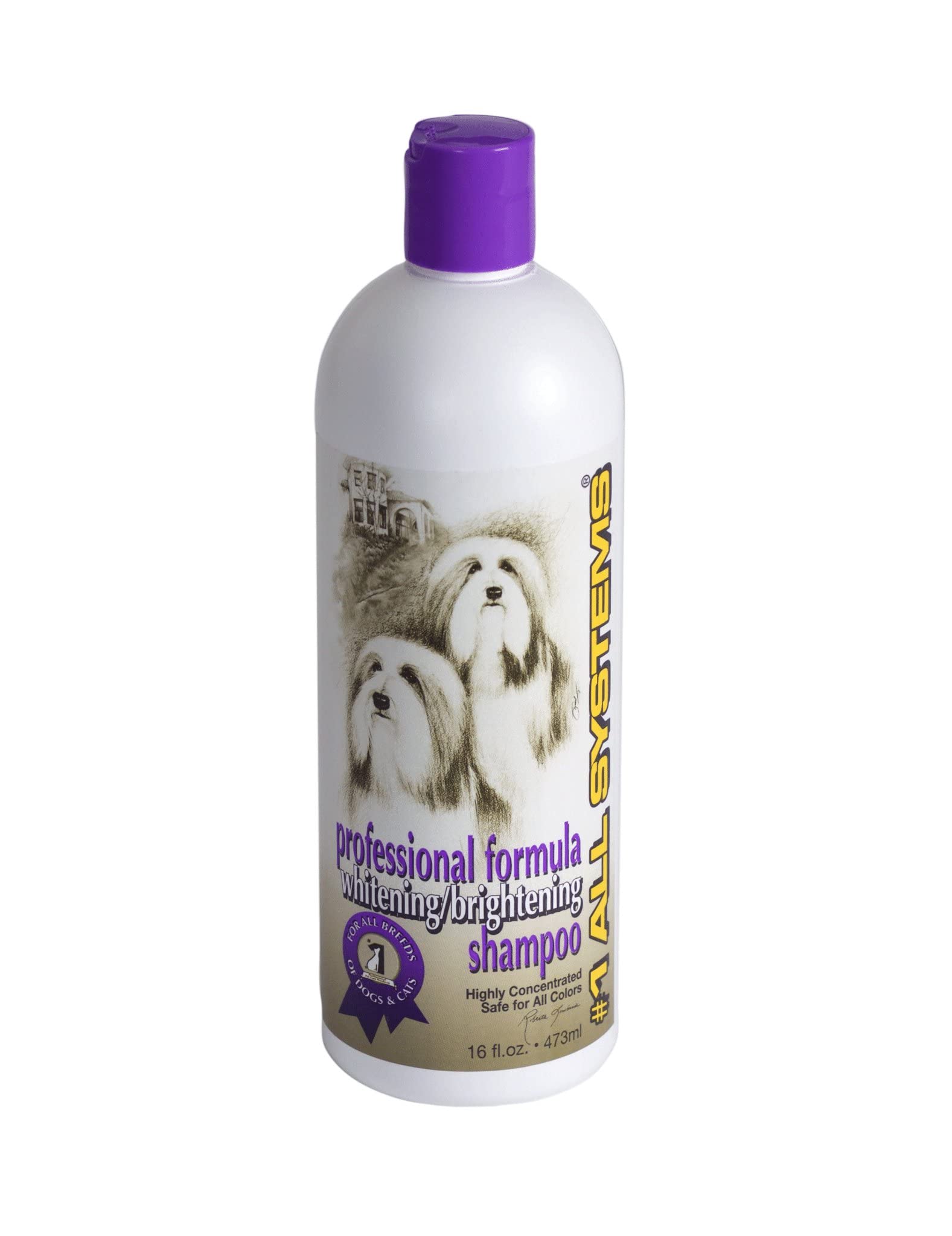 #1 All Systems Professional Formula Whitening Pet Shampoo, 16-Ounce