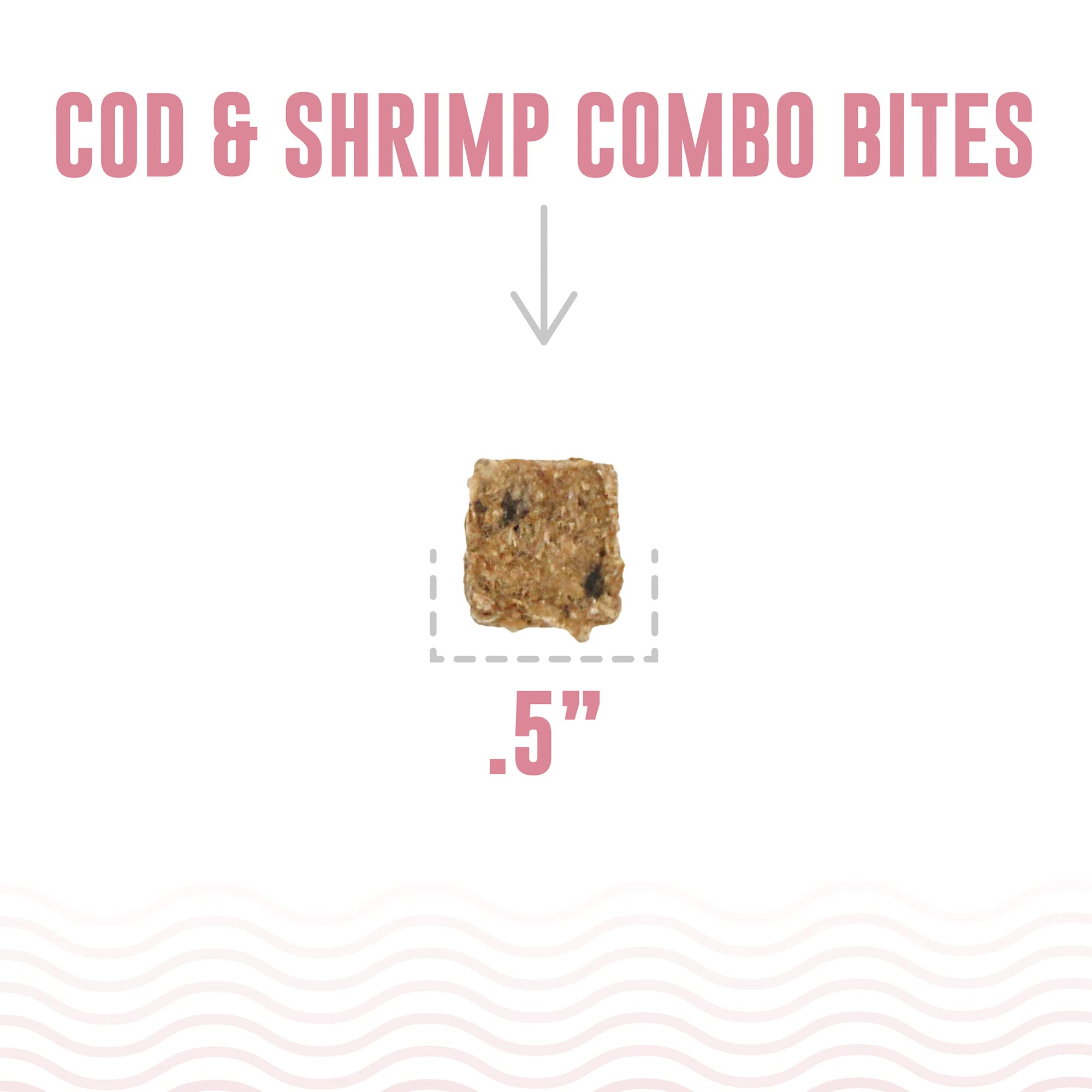 Icelandic  Cod and Shrimp Combo Bites Fish Dog Treat 3.52-Oz Bag