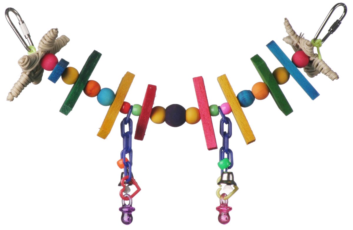 Super Bird Creations Sb516 Mini Rainbow Bridge Bird Toy, Small Bird Size, 9' X 2'