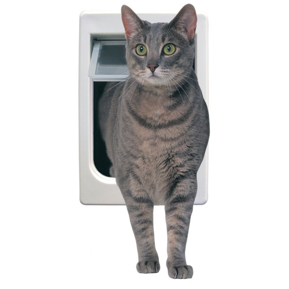 Perfect Pet Tubby Kat Cat Door With 4 Way Lock And Lexan Flap, 7 1/2'' X 10 1/2'' Flap Size