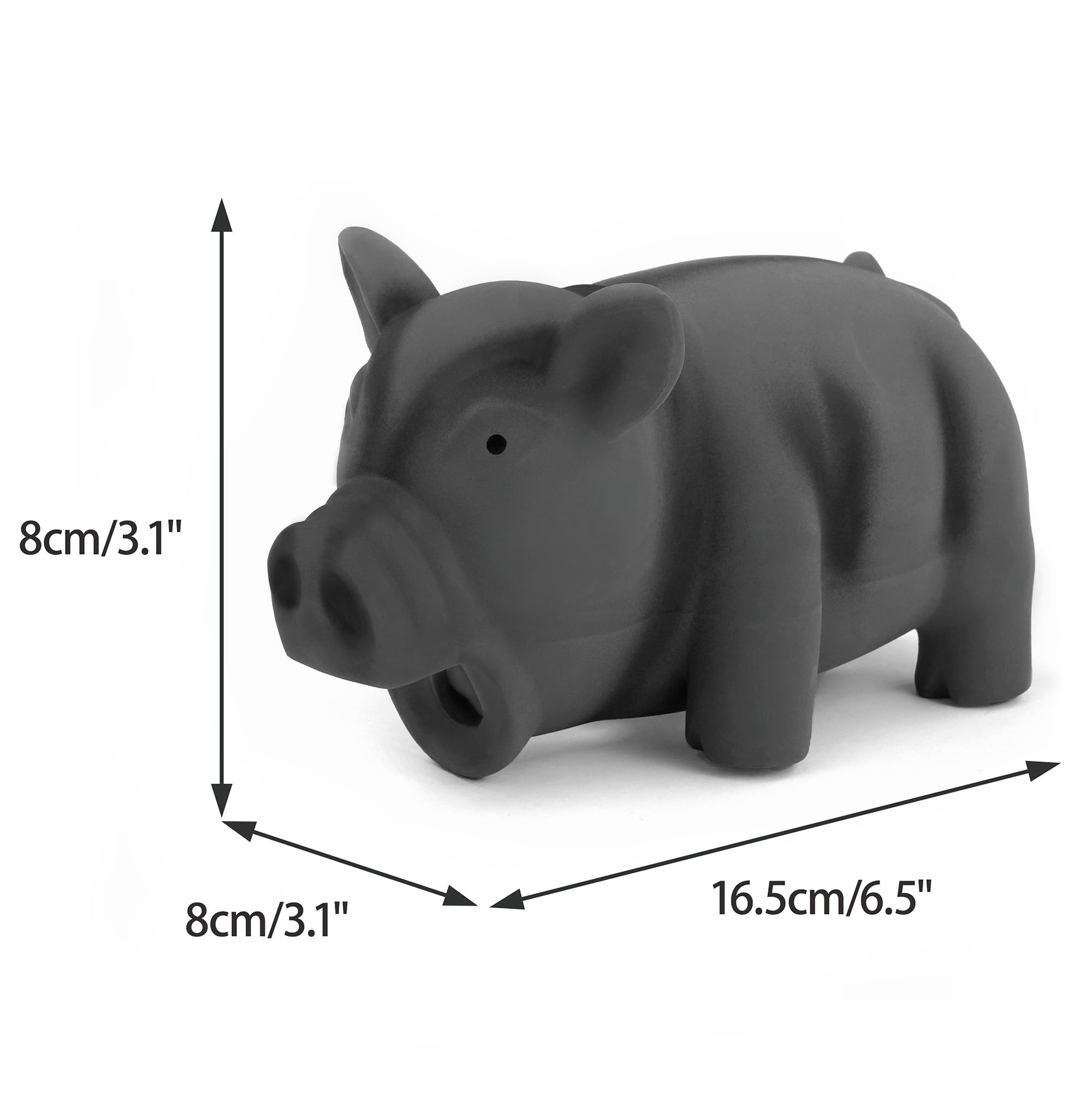 Chiwava 2 Pack 6.5' Medium Pig Dog Toy For Dogs Latex Rubber Cube Squeeze Grunting Sound Interactive Play