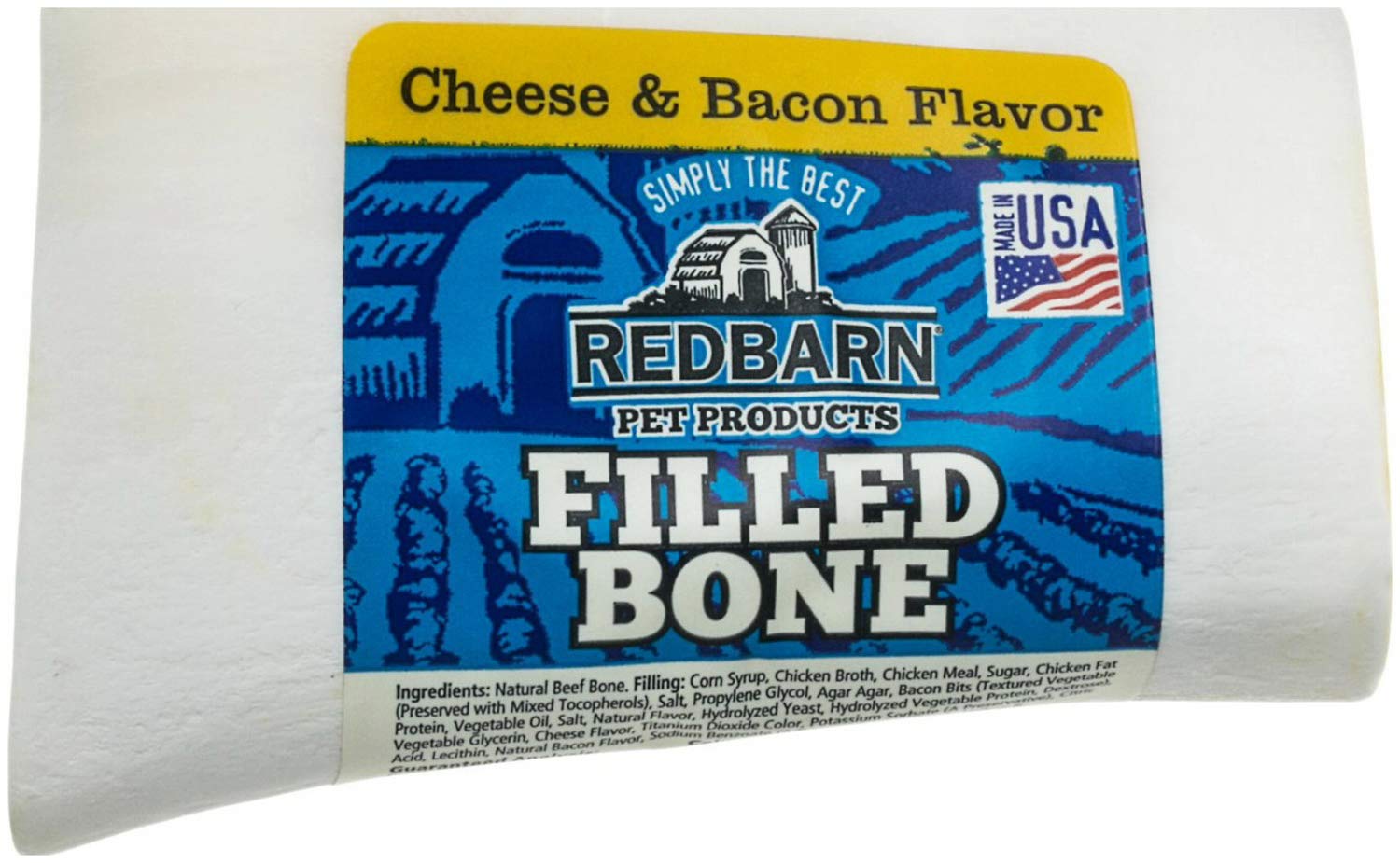 Redbarn Small Filled Dog Bones with Cheese N Bacon, Natural Long-Lasting Dental Treats; Suitable for Aggressive Chewers 20 Bone