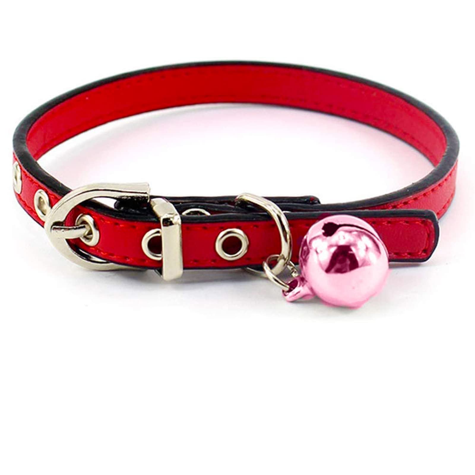 Ivia Pet4 Sets Cat Bell For Dog Collar Charm Training Pet Pendant Accessories With 2 Pack Stainless Steel Dog Tag Clips(2 Small Pink)