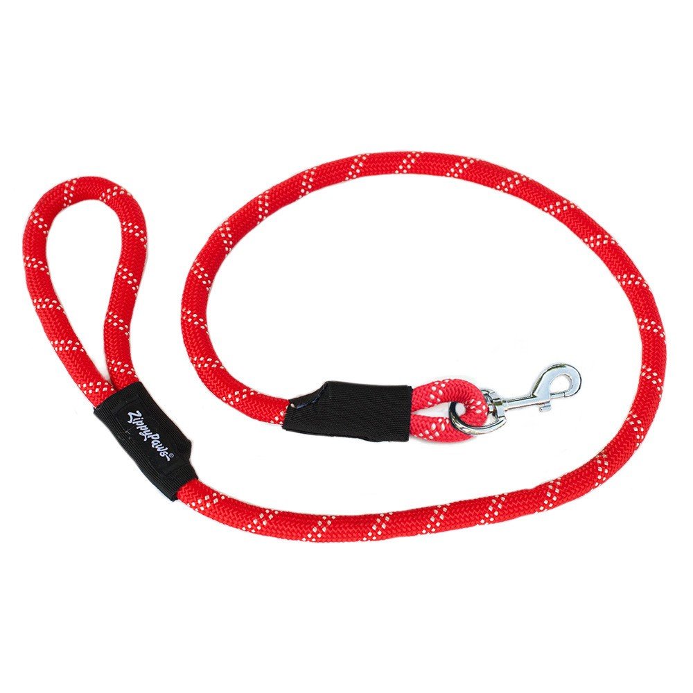 Zippypaws Climbers Rope Heavy Duty Dog Leash - Thick Leashes For Large Breed Dogs, Durable 2/3'' Climbing Rope, 6 Feet Long, Com