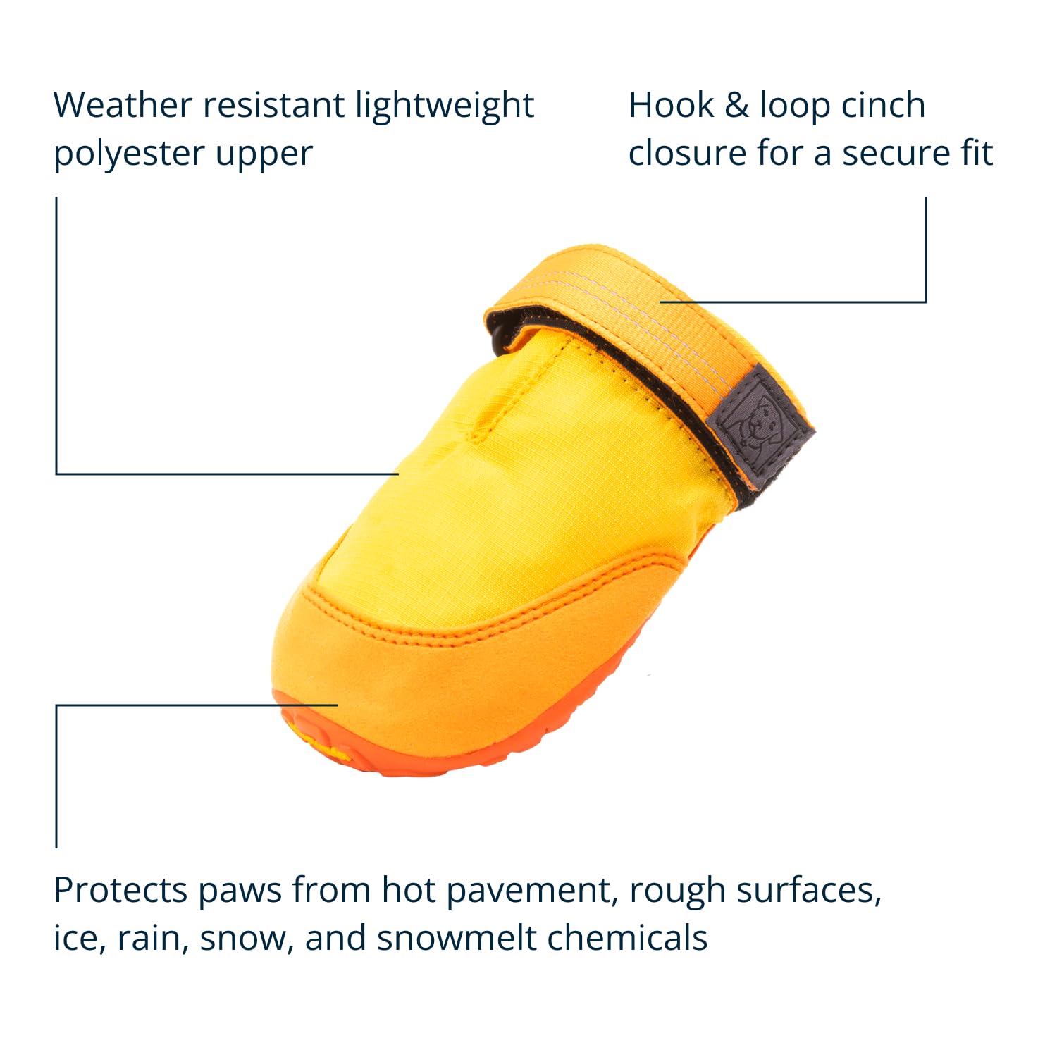 Ruffwear, Summit Trex Shoes, Dog Boots For Everyday Use, Sunrise Yellow, 1.75''