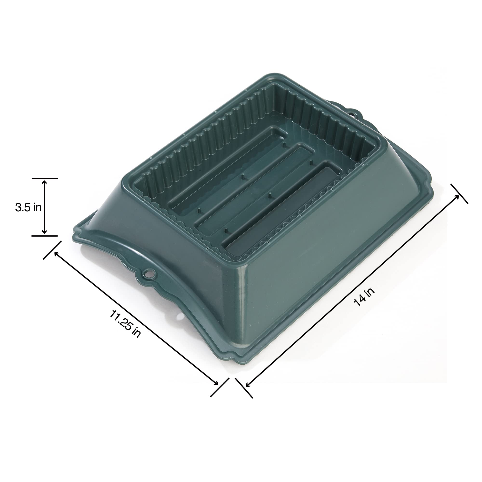 FloraCraft Plastic Floral Casket Saddle 3.5 Inch x 11.25 Inch x 14 Inch Green