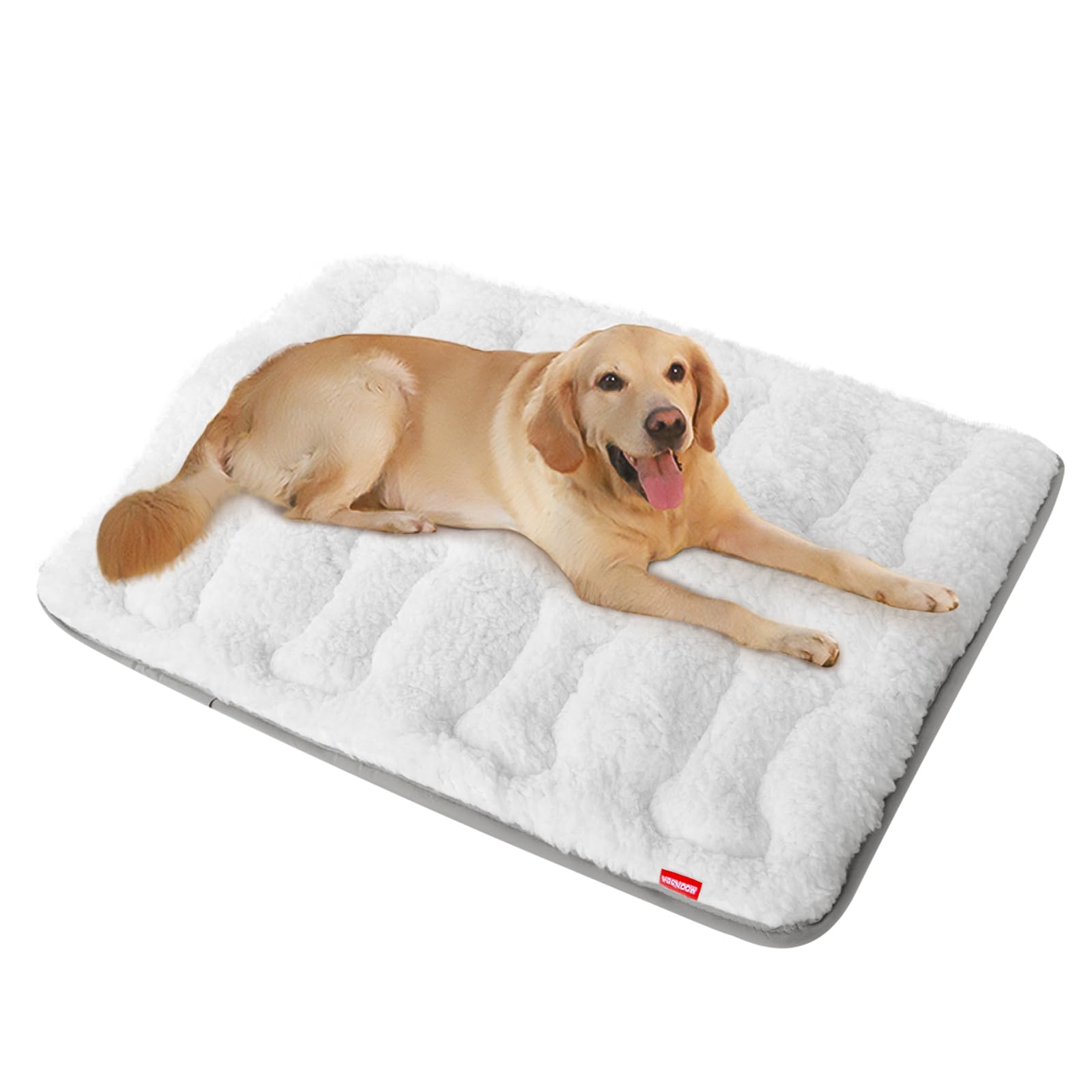 Moonsea Soft Plush Dog Bed Crate Mat, 48'' X 30'', Anti-Slip Bottom, Machine Washable, 3 Layers of Material for Ultimate Comfort