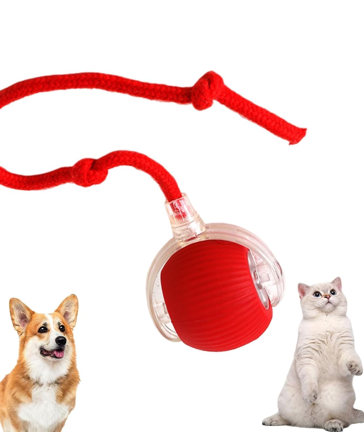 Beloxy Toy Intelligent Funny 360 Degree Rotatable Toys Rechargeable Rotating Ball With Led Light, Chasing Toy Automatic Rotating