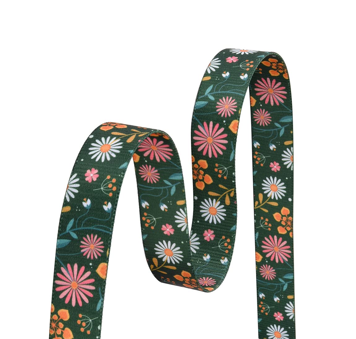 Mihqy Dog Collar And Leash Set With Bohemia Floral Tribal Geometric Patterns - Soft Ethnic Style Collar Adjustable For Small Medium Large Dogs(Dark Green Flower Set,M)