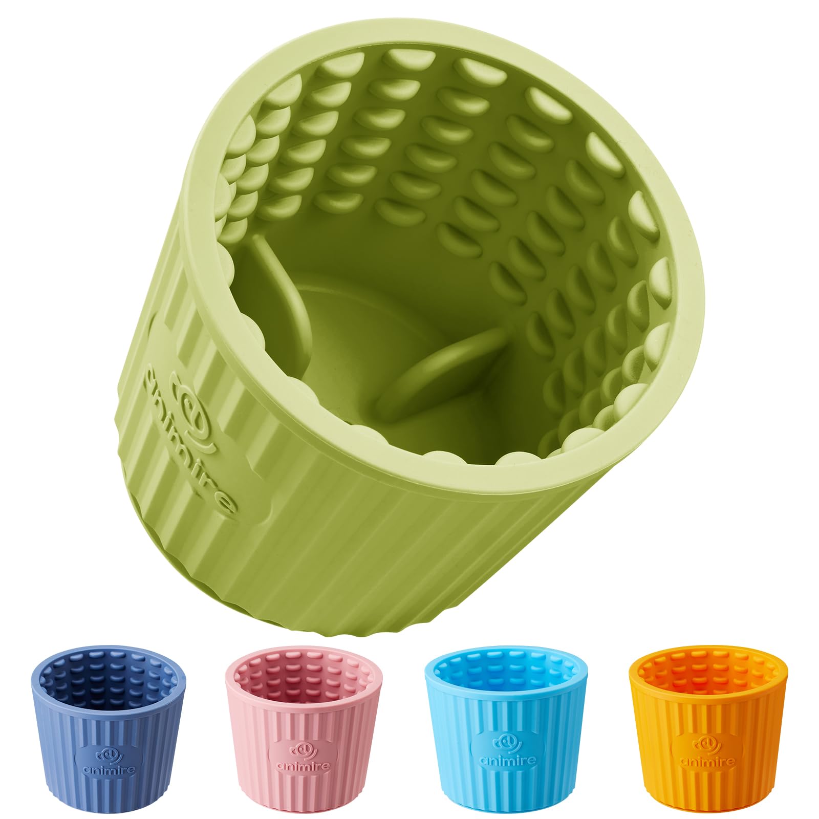 Dog Lick Bowl, Anxiety Relief Dog Licking Mat Freezer Treat Dispenser, Non-Slip Anti-Choking Silicone Slow Feeder Lick Bowl for 