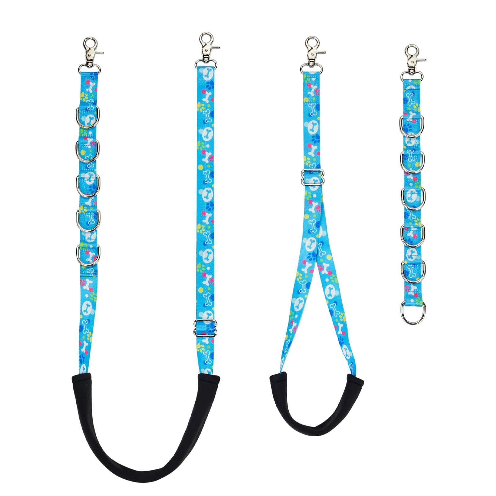 Fursdoly Dog Grooming Belly Straps - Dog Grooming Loops Belly Band Dogs Grooming Table Arm Accessories Cute Paw And Bone Pattene