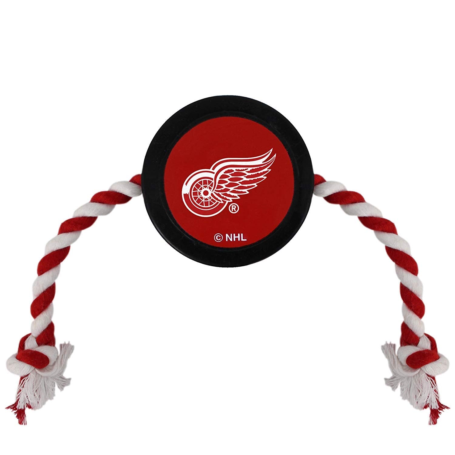 Pets First NHL Detroit RED Wings Puck Toy for Dogs & Cats. Play Hockey with Your Pet with This Licensed Dog Tough Toy Reward!