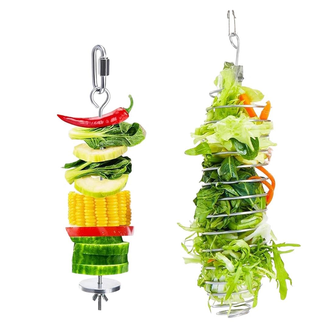luchike 2Pcs Stainless Steel Rat Toys Rat Enrichment Toys Hamster Toy Hamster Cage Accessories Fancy Mice Cage Accessories Puzzl