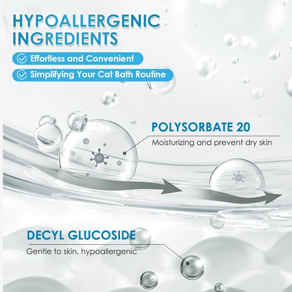 Mooncat Waterless Cat Shampoo, Licking Safe Dry Shampoo, No Rinse Foam Cat Bath, Grooming For Cat, Kitten Sensitive Skin, Dander Reducing, Paraben Free, Ph Balanced (5 Oz) Shampoo Only