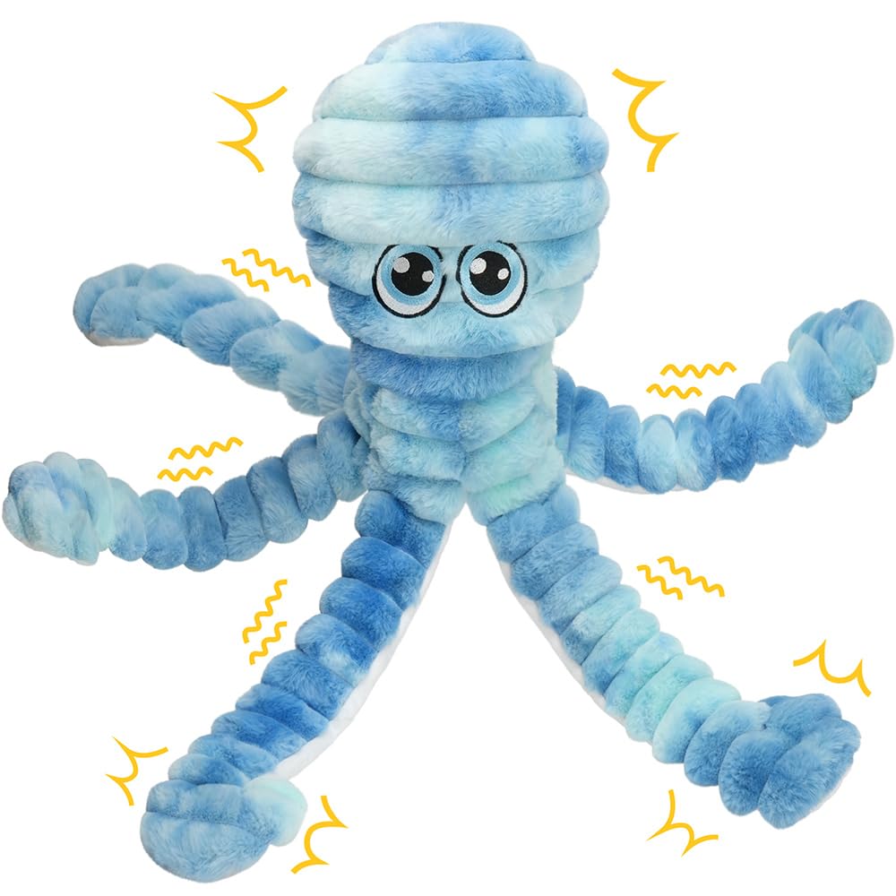 Prime Pets Octopus Dog Toys For Large Dogs, 27 Extra Large Crinkle Squeaky Dog Toys For Small Medium Large Dogs, Tug Of War Pet 