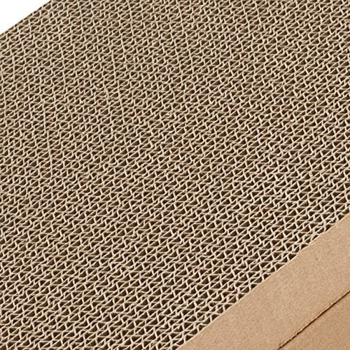 Best Pet Supplies Corrugated Cat Scratcher Refill Pads, Durable Cardboard, Slope (2 Pack), Interactive Lounger, Model CTM-08-02T