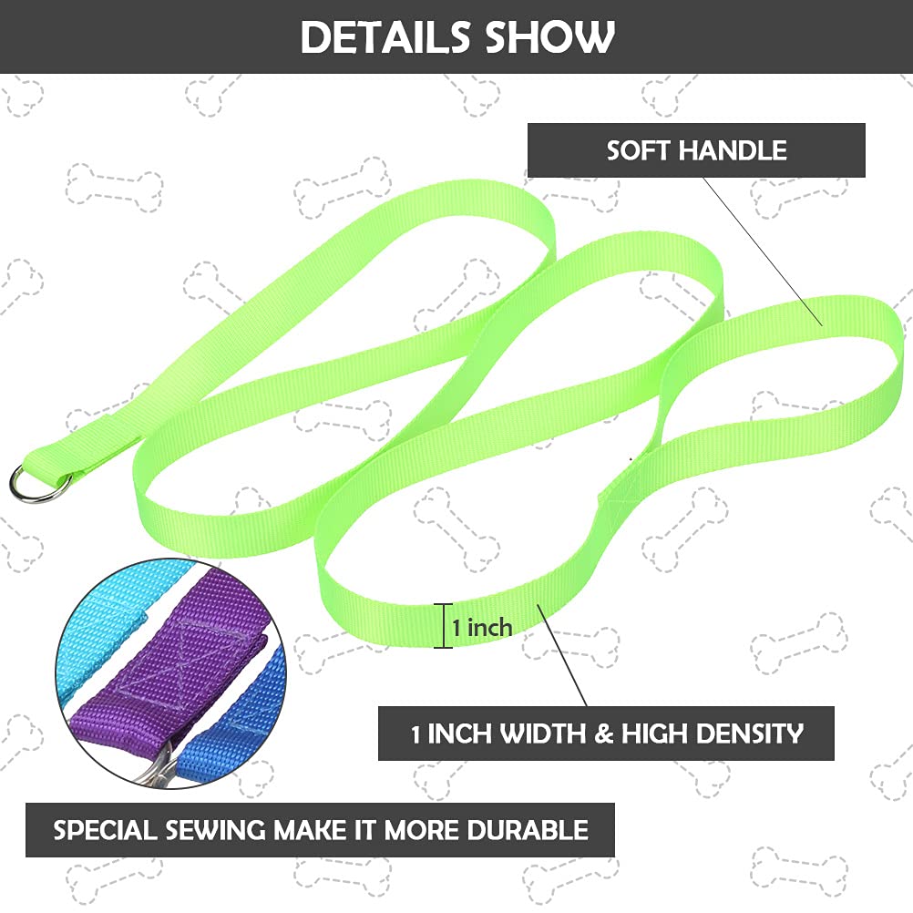 Homimp Slip Lead Dog Leash 6 Ft- 8 Pcs Bulk Colors Kennel Control Leashes For Small Medium Large Dogs Puppy Animal Rescue, Groom