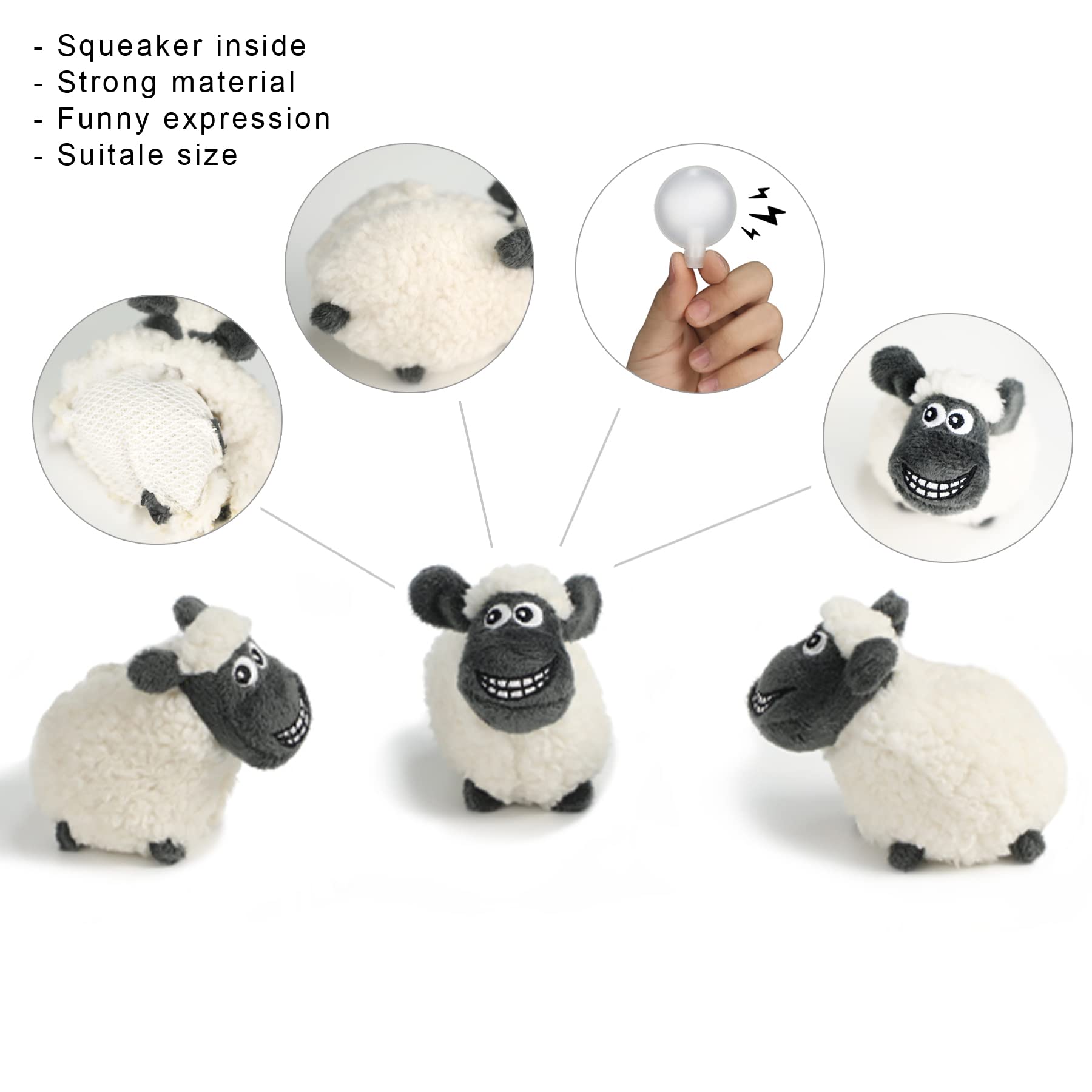 Okegztoa Hide And Seek Dog Puzzle Puppy Toys, Interactive Squeaky Plush, Stuffed Toys For Dogs, Small Size(Sheep, Panda, Forest