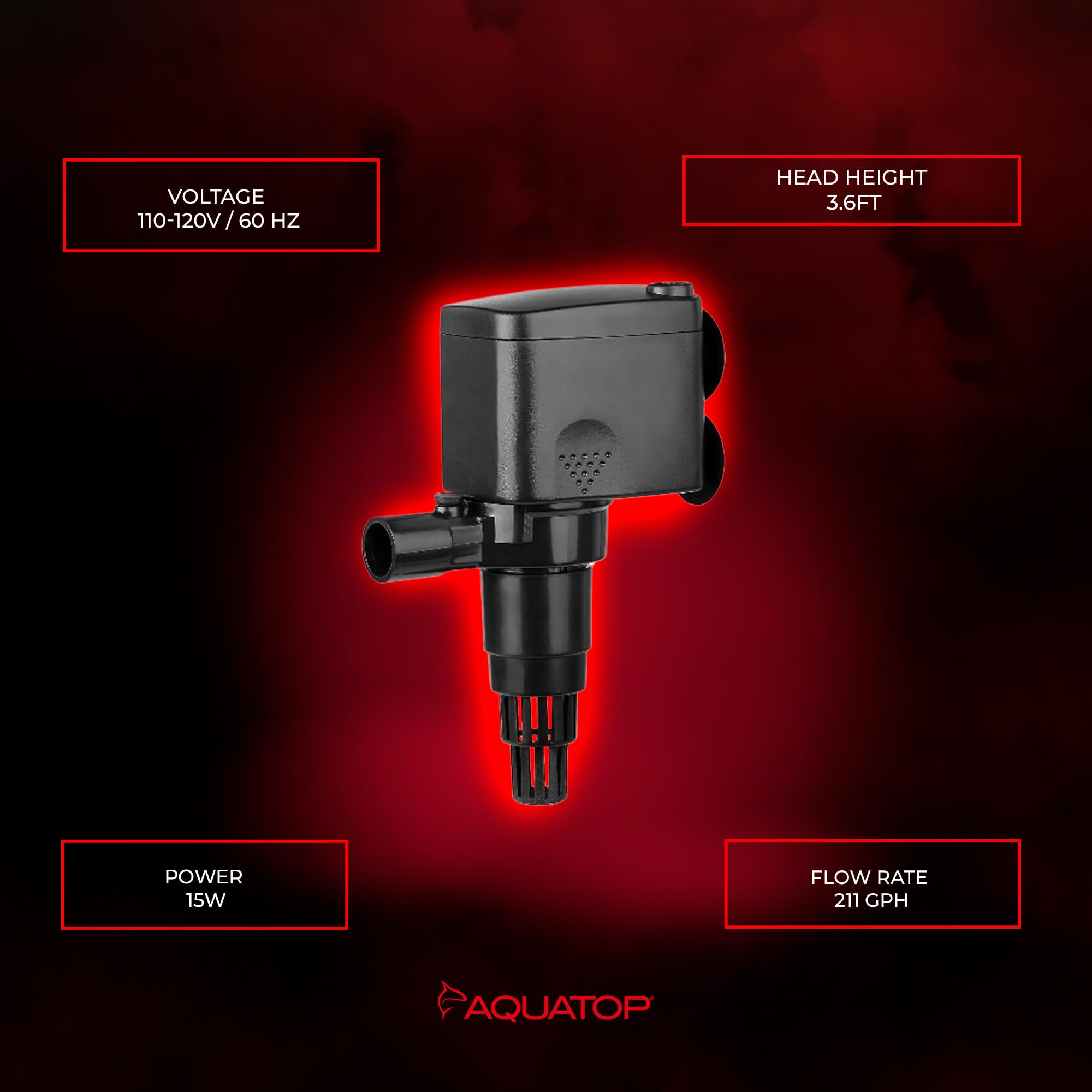 Aquatop Maxflow 211 Gph Submersible Aquarium Power Head – High-Performance Water Pump – Quiet & Efficient – Ideal For Freshwater & Saltwater Aquariums