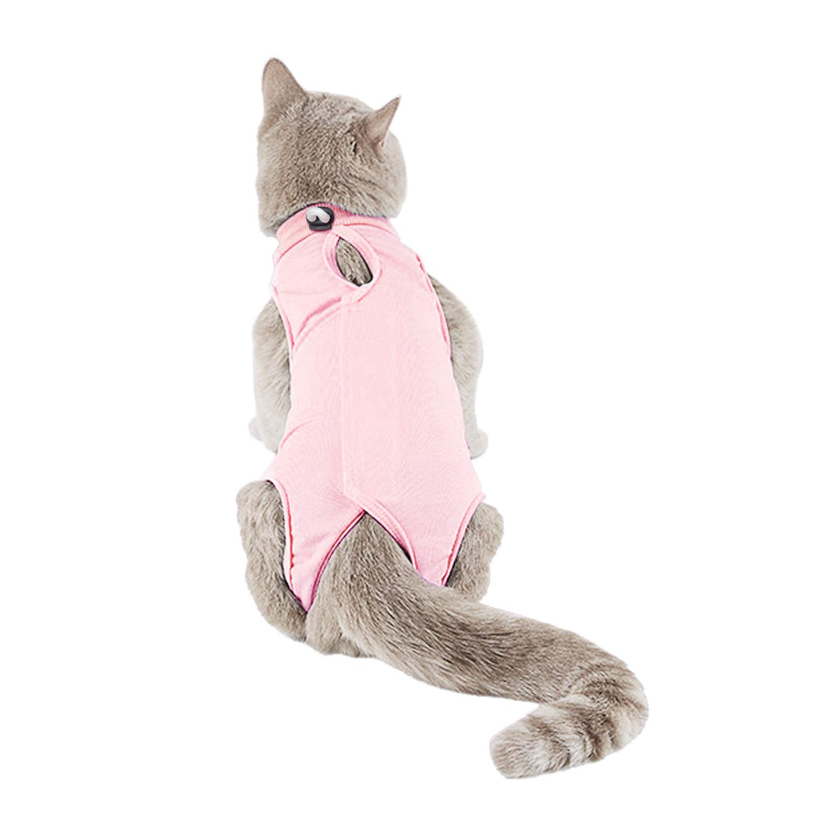 Torjoy Kitten Onesies,Cat Recovery Suit For Abdominal Wounds Or Skin Diseases,After Surgery Wear Anti Licking Wounds,Breathable E-Collar Alternative For Cat Pink S