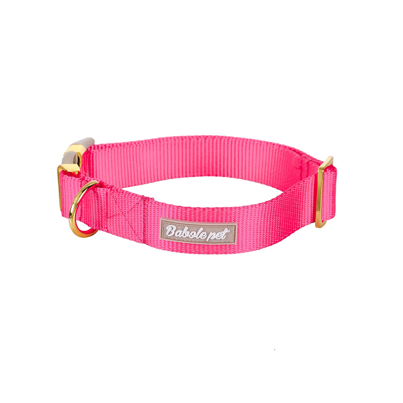 Babole Nylon Dog Collars Red For Small Puppy Dog,13 Colors,Adjustable Soft Comfortable Pet Collars With Safety Metal Buckle For Medium Large Boy&Girl&Female Dog(Rose Red,S)