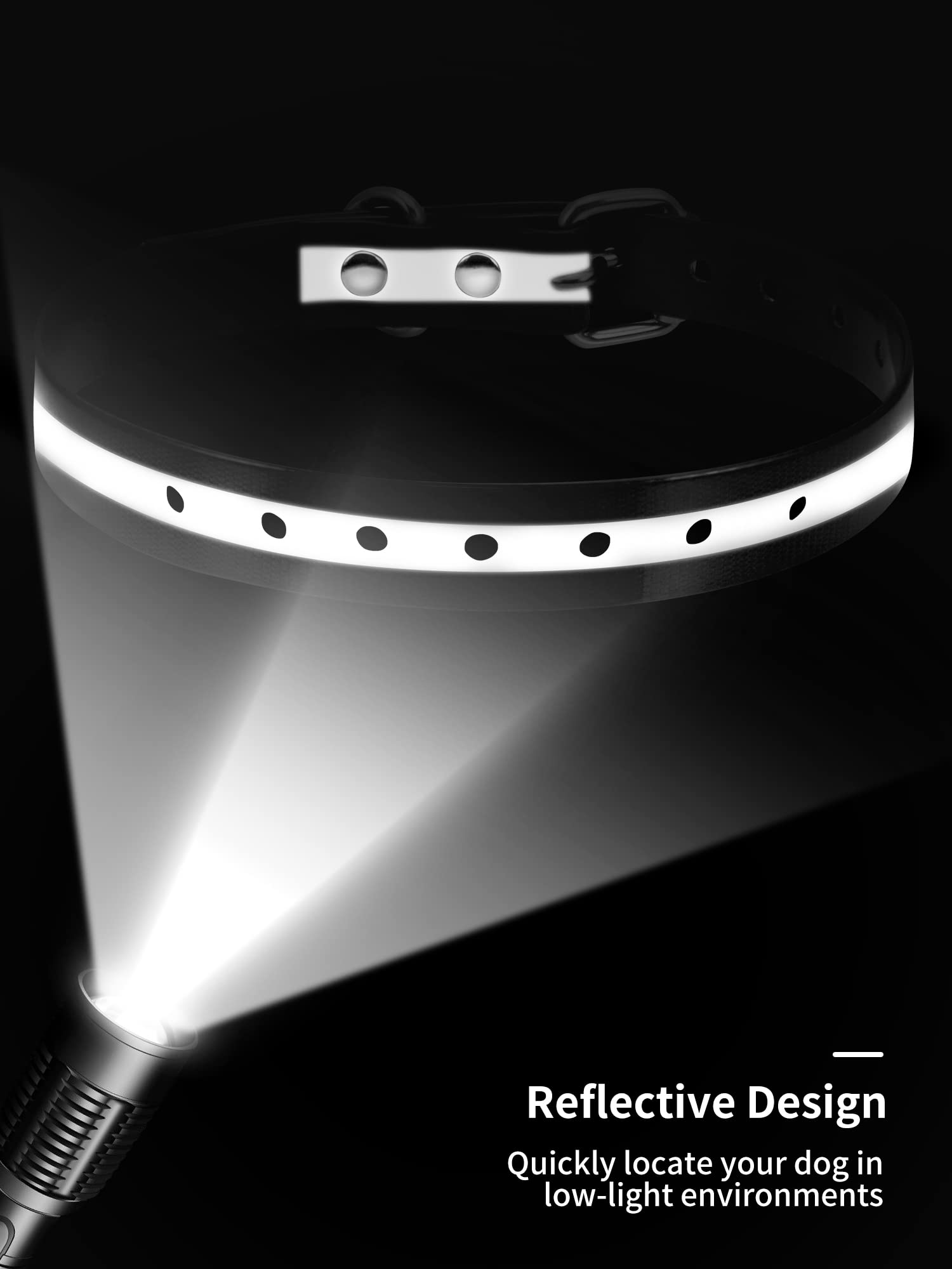 Petjoy E Collar Replacement Strap, 8-27 Inches Adjustable Dog Collar For Small To Large Dogs (2-Pack)