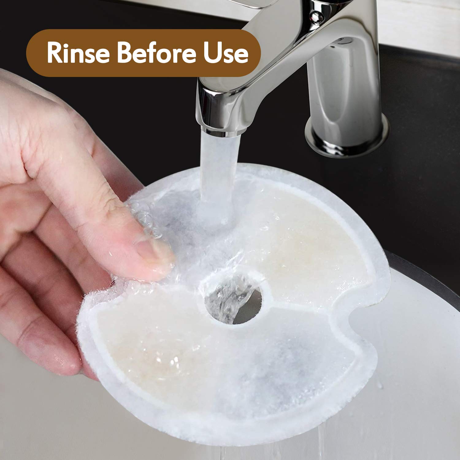 Cat Water Fountain Filter, Multiple Filtration Pet Water Fountain Replacement Filter,8 Or 12 Packs Of Cotton Activated Carbon Cat Fountain Filter(Filter 8 Pack)