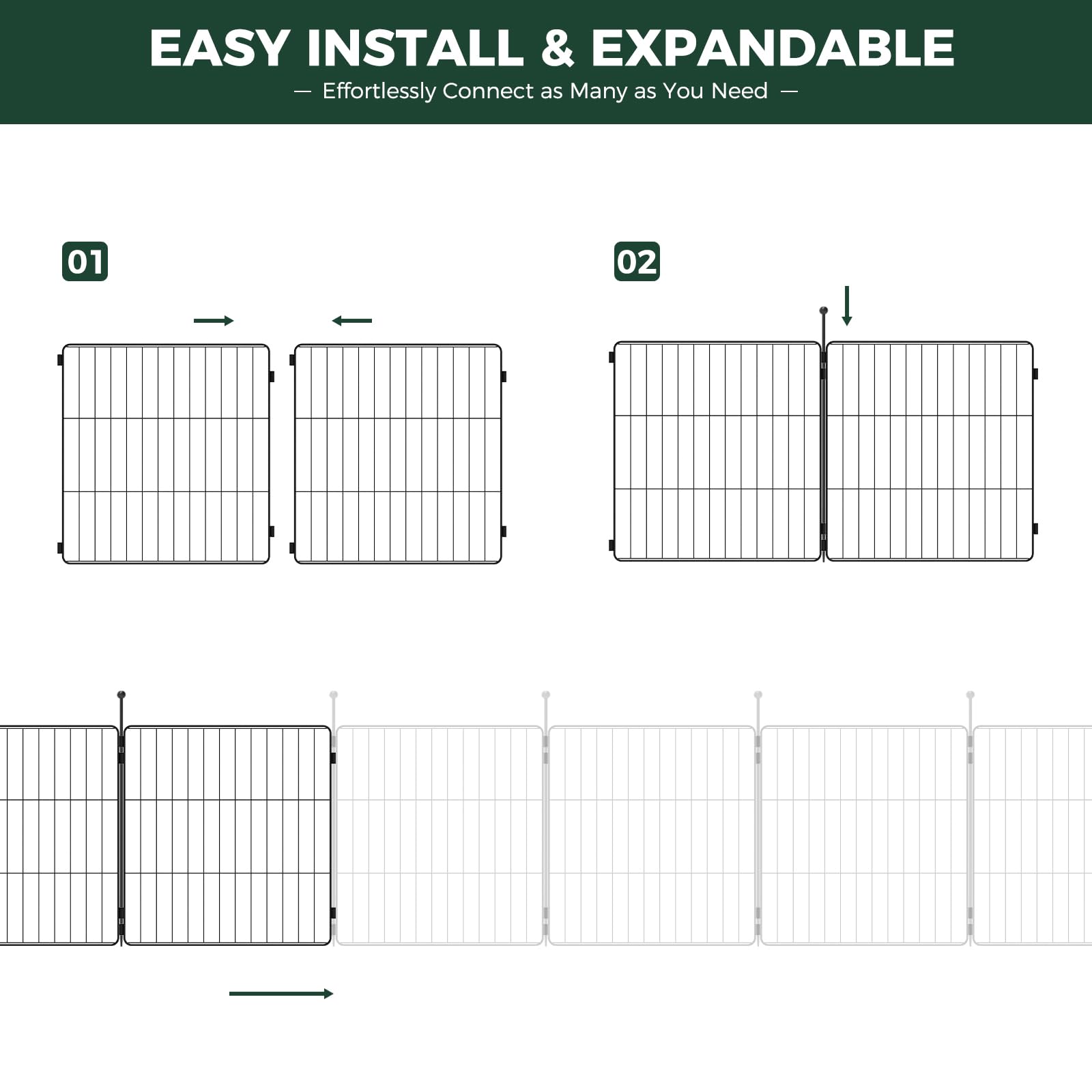 Fxw Minipaws Dog Playpen For Yard & Rv Camping, Expandable 20-Inch 8 Panels For Puppies And Small Dogs, Portable For Indoor And
