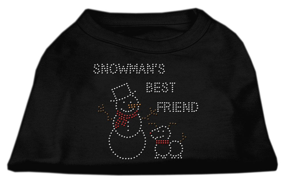 Dog Supplies Snowmans Best Friend Rhinestone Shirt Black Xs (8)