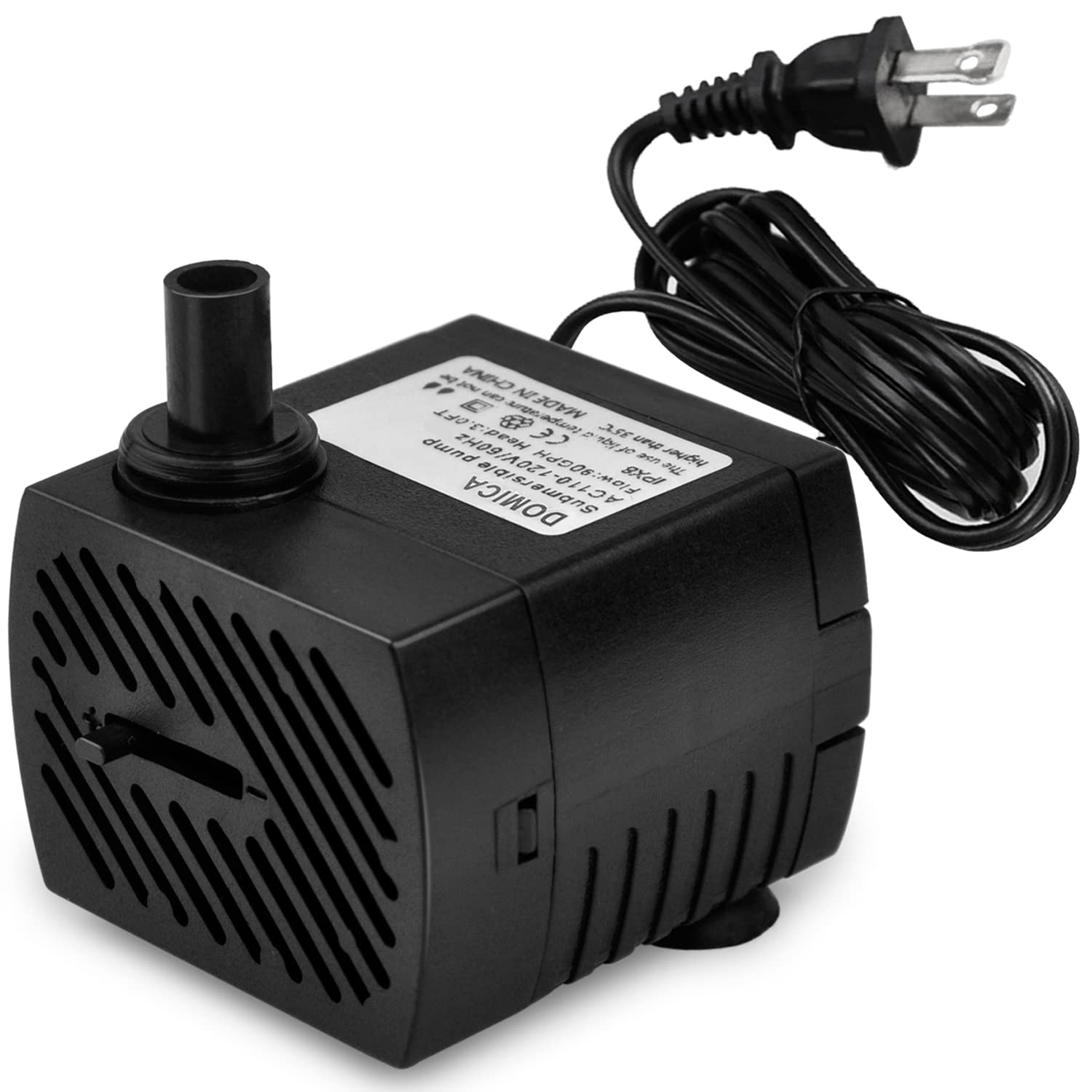 Domica (80Gph 4W) Mini Submersible Water Pump For Pond, Aquariums, Fish Tank, Hydroponics, Tabletop Fountain, Pet Fountain, Indo