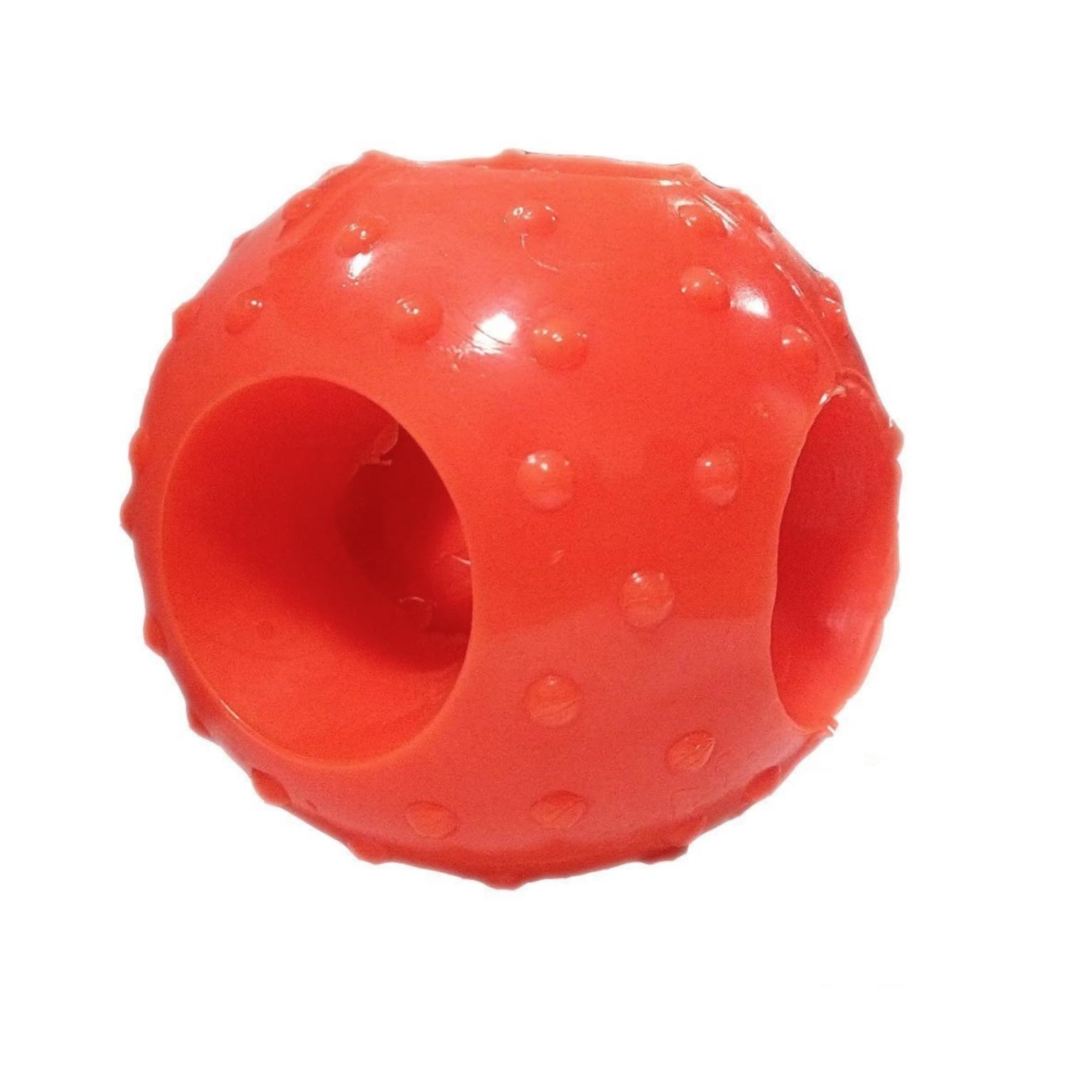 Petos Rubber Chew Toys, Hole Dog Ball, Chew Toys for Dogs (Orange)