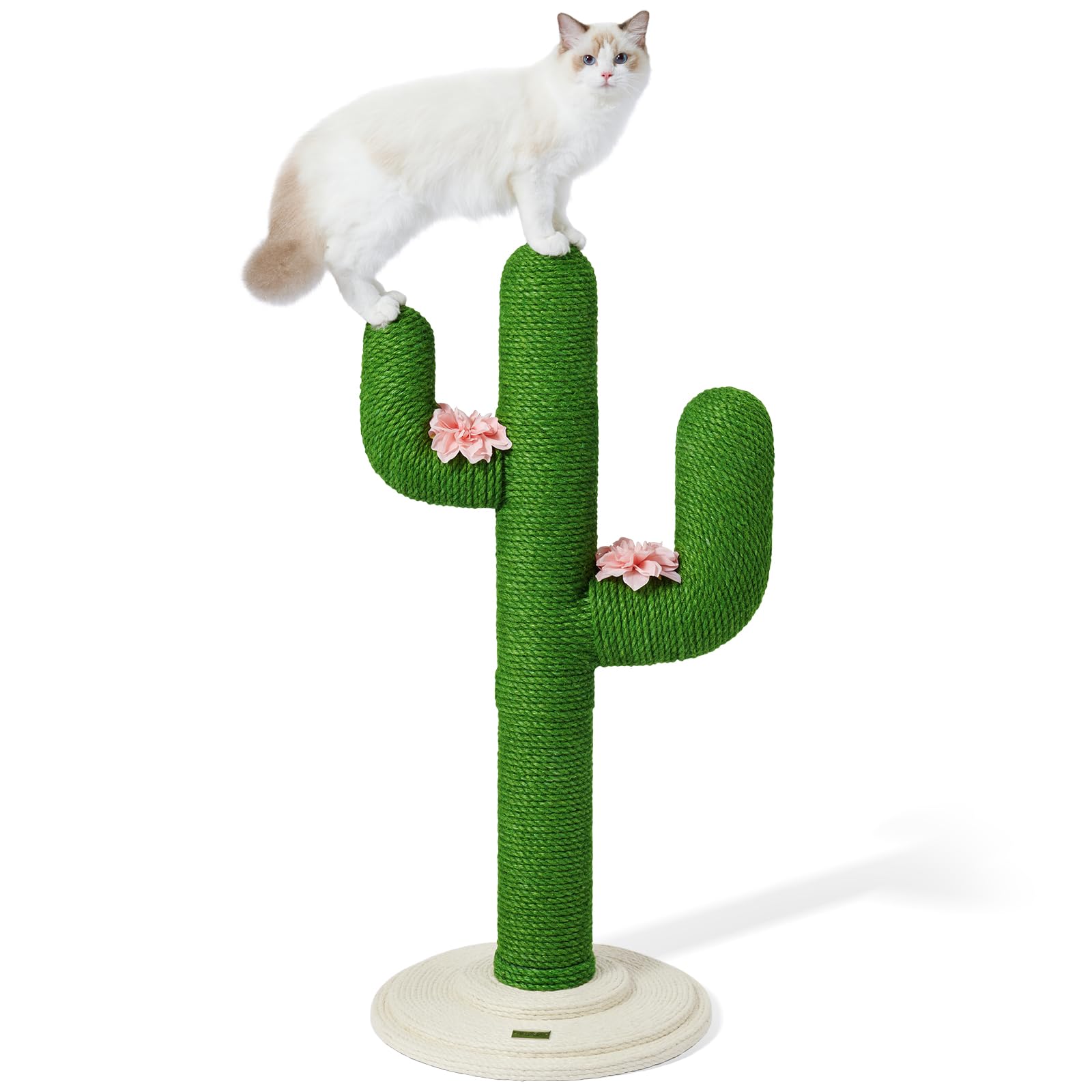 Vetreska Cat Scratching Post, Cactus Scratch Posts For Indoor Adult Cats Kittens, 41.3 Inches Large Sisal Cat Scratcher, Extra L