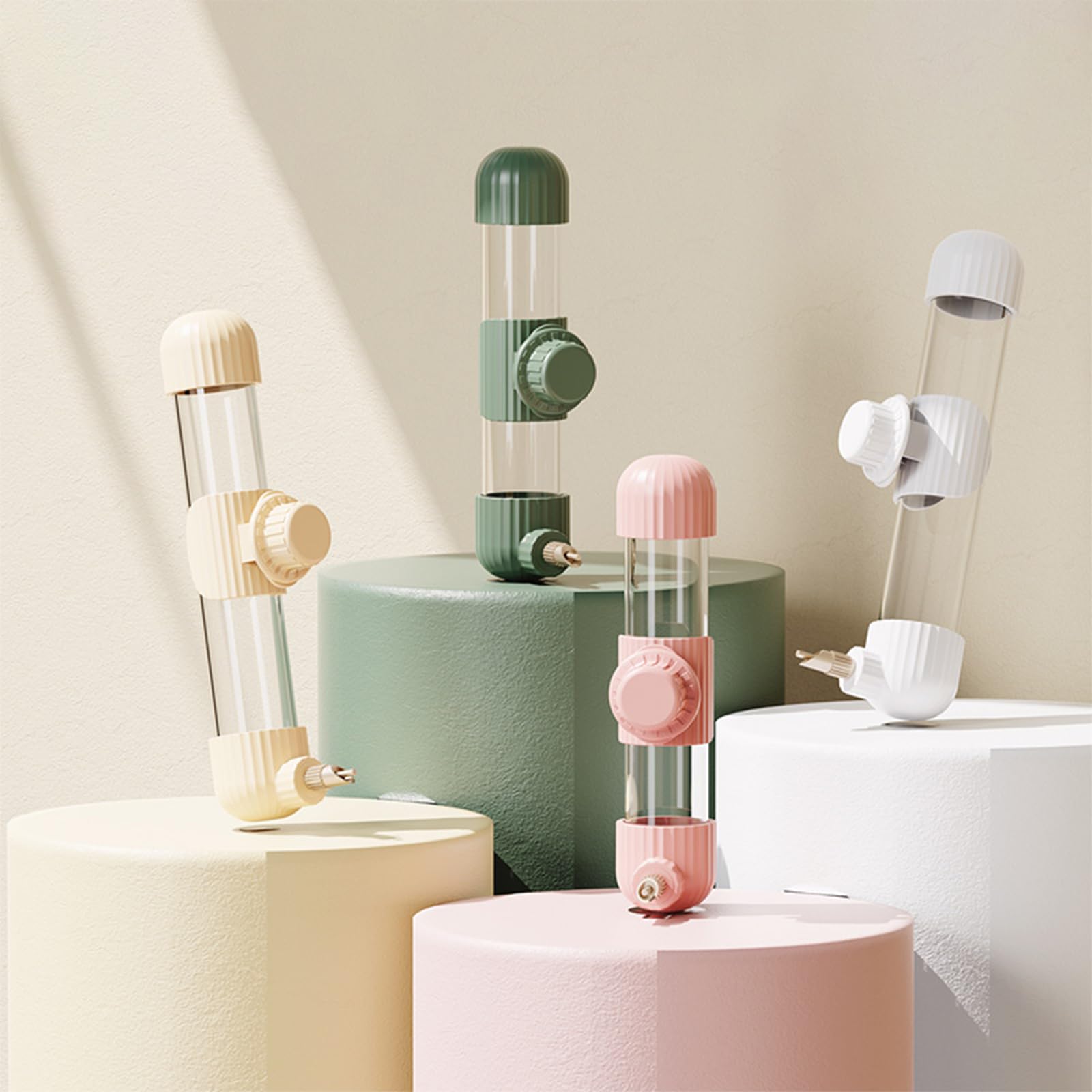 9.4 Fl Oz No Mess Bird Water Dispenser, Automatic Parrot Water Feeder With Spring Valve, Clear Cage Water Drinker For Parakeets